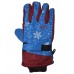 Детские перчатки 83-синий-бордовый